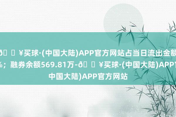 🔥买球·(中国大陆)APP官方网站占当日流出金额的0.69%；融券余额569.81万-🔥买球·(中国大陆)APP官方网站