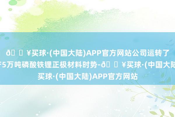 🔥买球·(中国大陆)APP官方网站公司运转了合伙设立的年产5万吨磷酸铁锂正极材料时势-🔥买球·(中国大陆)APP官方网站