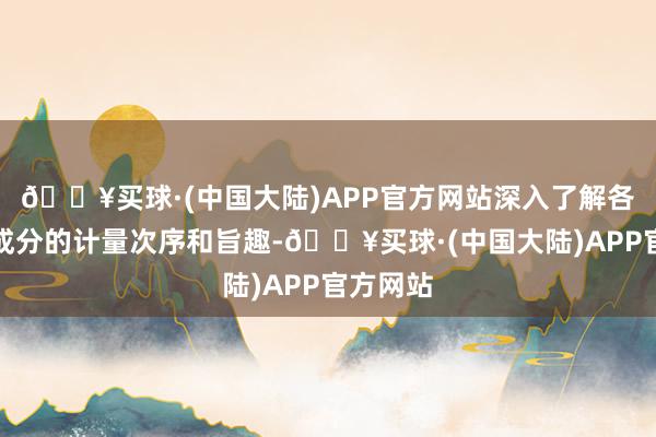 🔥买球·(中国大陆)APP官方网站深入了解各式水文成分的计量次序和旨趣-🔥买球·(中国大陆)APP官方网站