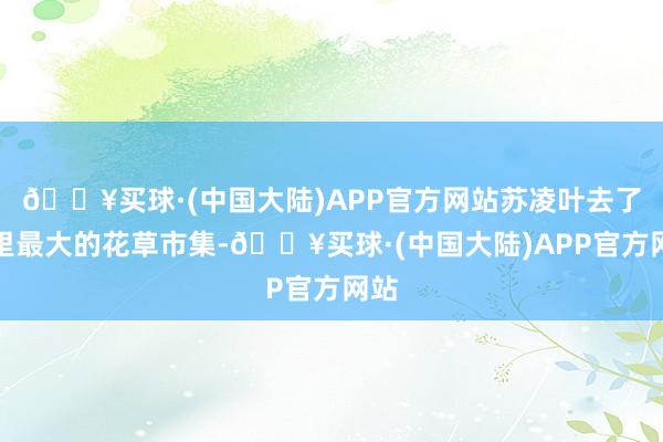 🔥买球·(中国大陆)APP官方网站苏凌叶去了市里最大的花草市集-🔥买球·(中国大陆)APP官方网站