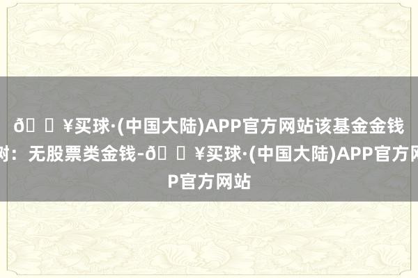 🔥买球·(中国大陆)APP官方网站该基金金钱建树：无股票类金钱-🔥买球·(中国大陆)APP官方网站