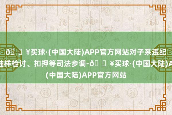 🔥买球·(中国大陆)APP官方网站对子系违纪企业继承了抽样检讨、扣押等司法步调-🔥买球·(中国大陆)APP官方网站