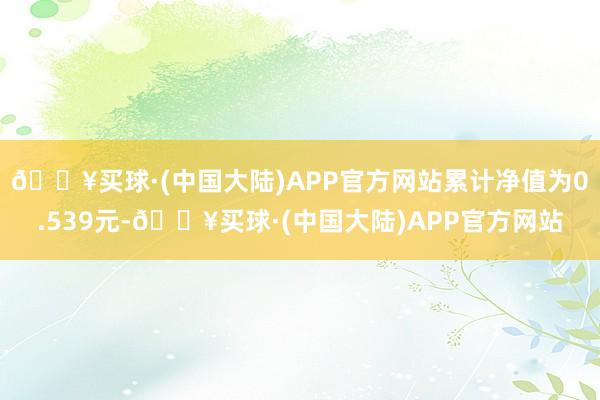 🔥买球·(中国大陆)APP官方网站累计净值为0.539元-🔥买球·(中国大陆)APP官方网站